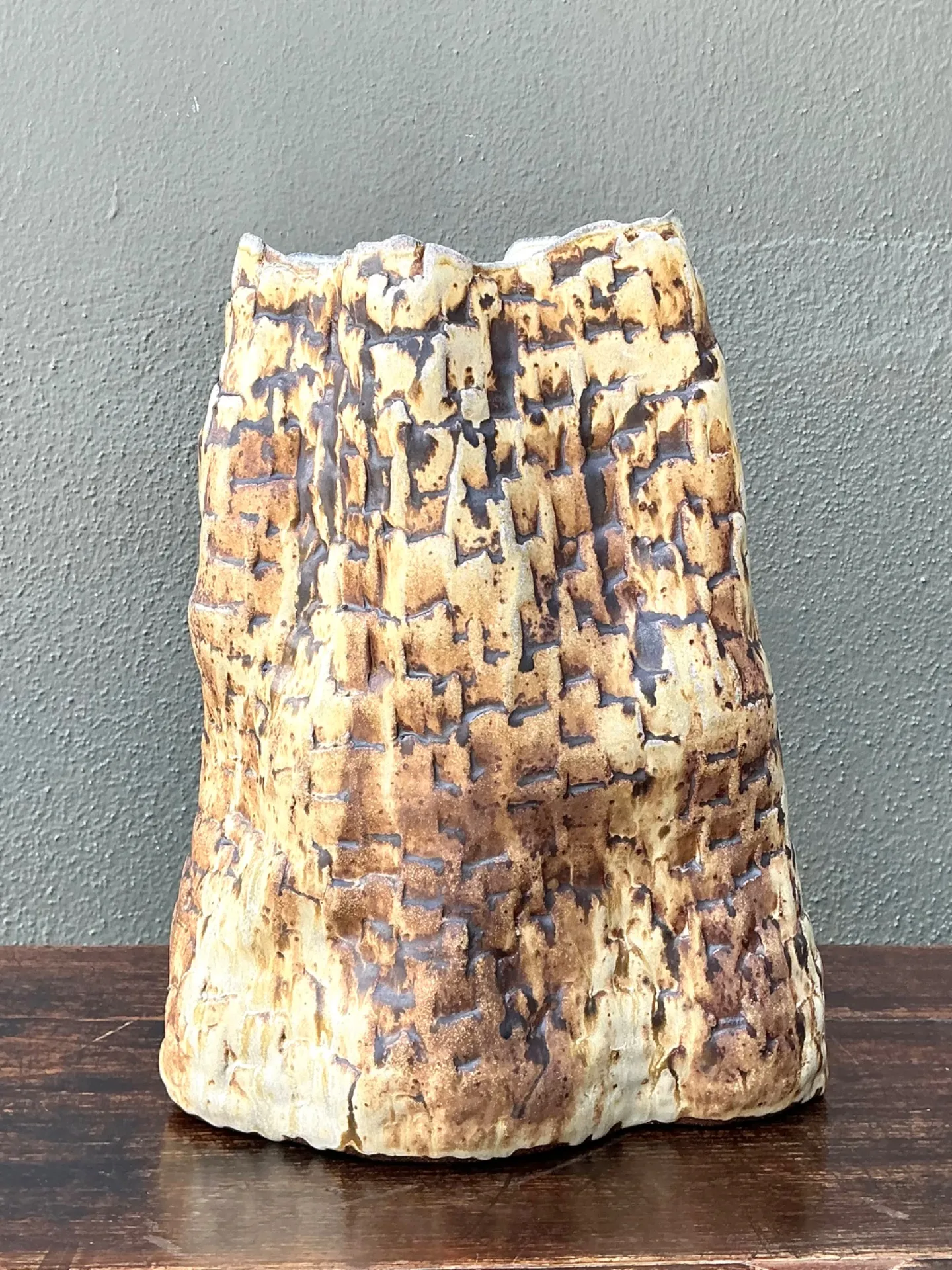 Handcrafted Textured Ceramic Vase — additional photo 4