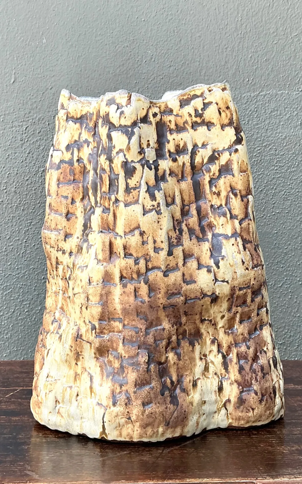 Handcrafted Textured Ceramic Vase — additional photo 4