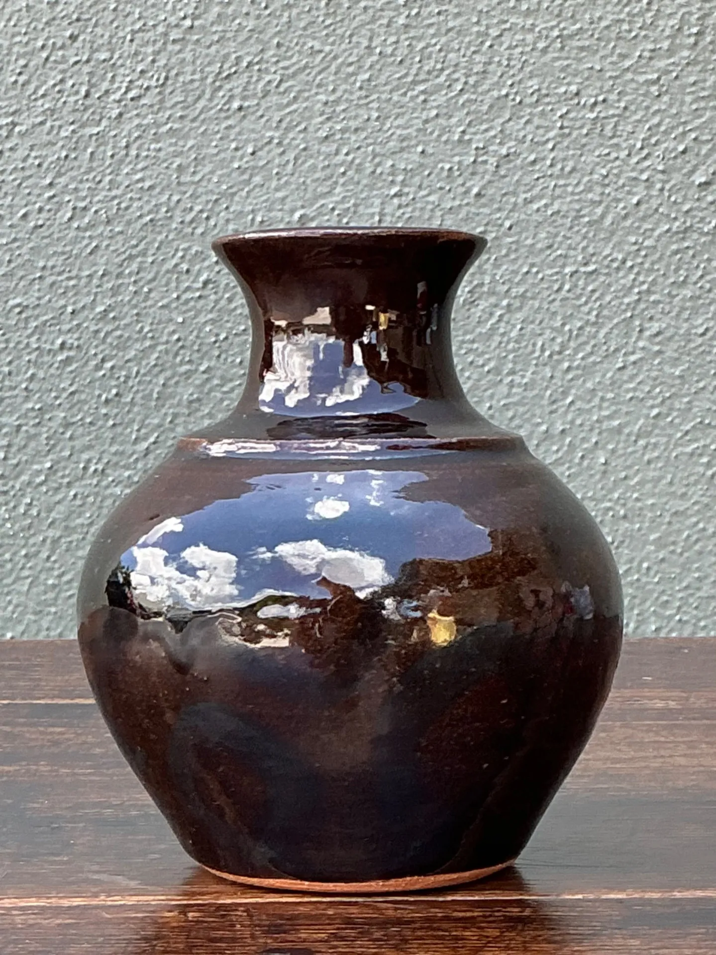 Solomon Signed Brown Ceramic Vase — additional photo 5