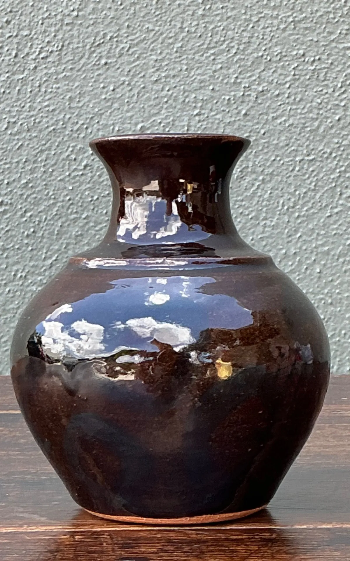 Solomon Signed Brown Ceramic Vase — additional photo 5