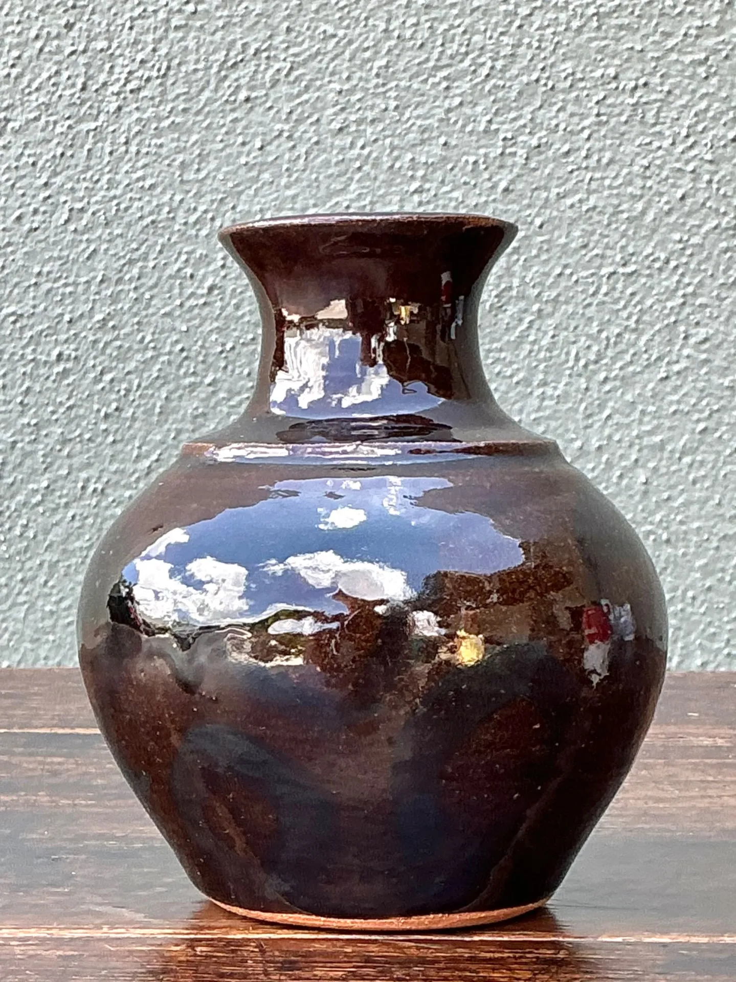 Solomon Signed Brown Ceramic Vase — additional photo 6