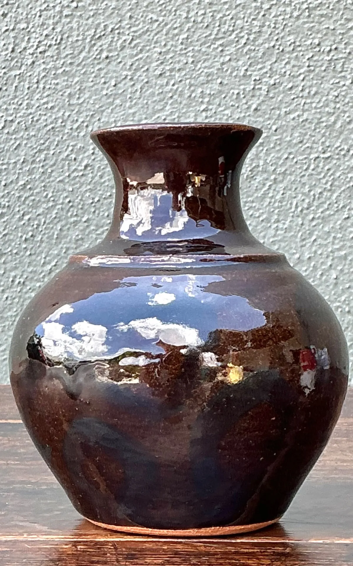 Solomon Signed Brown Ceramic Vase — additional photo 6