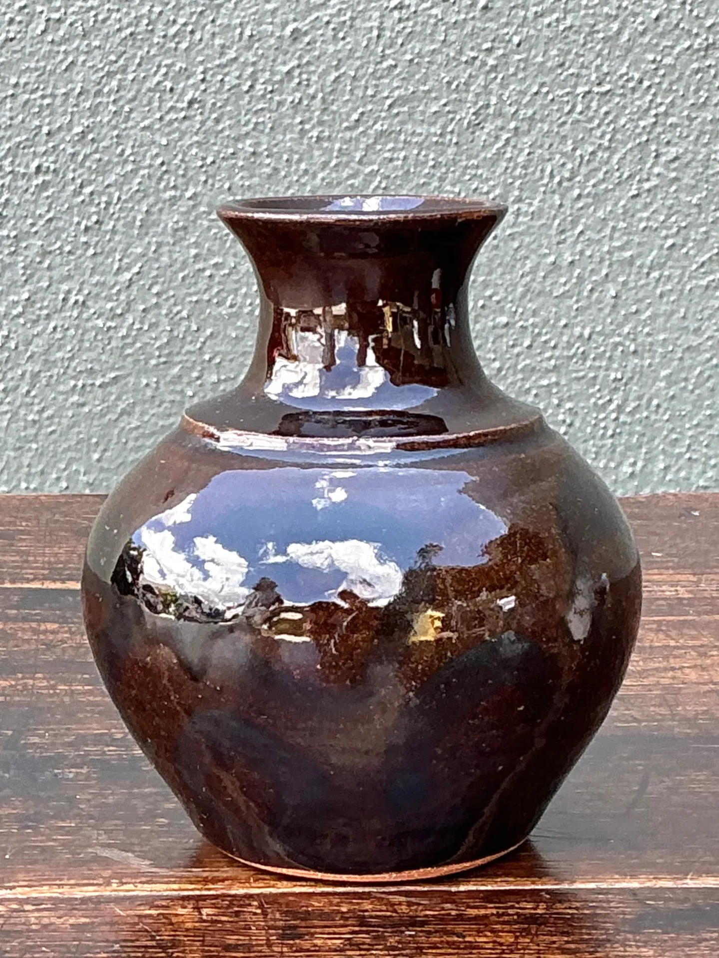 Solomon Signed Brown Ceramic Vase — additional photo 4