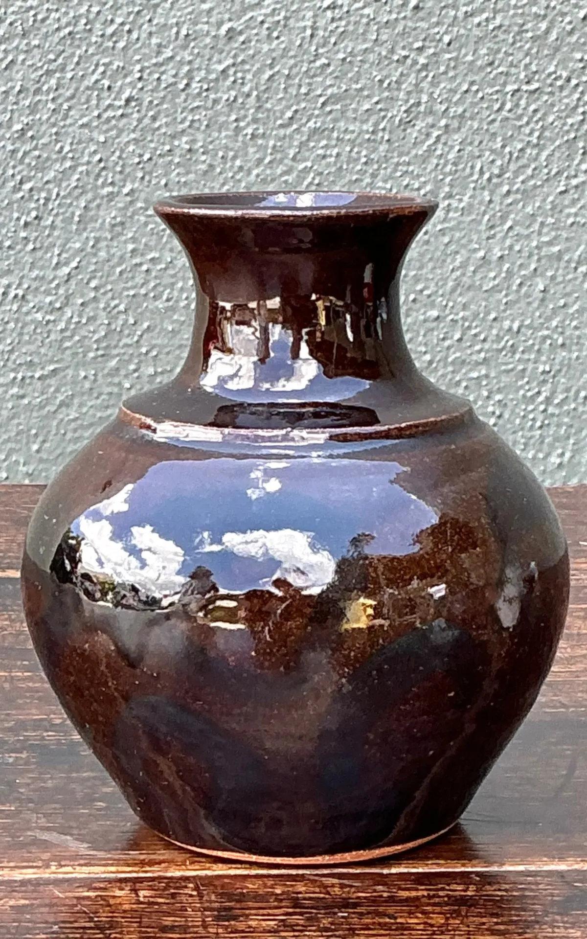 Solomon Signed Brown Ceramic Vase — additional photo 4