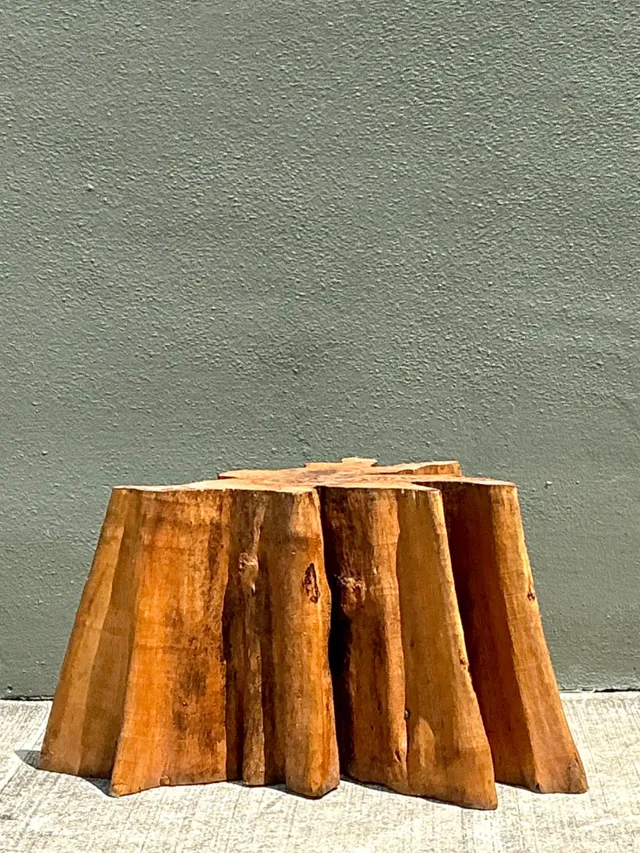 Vintage Natural Wood Tree Stump Table — additional photo 6