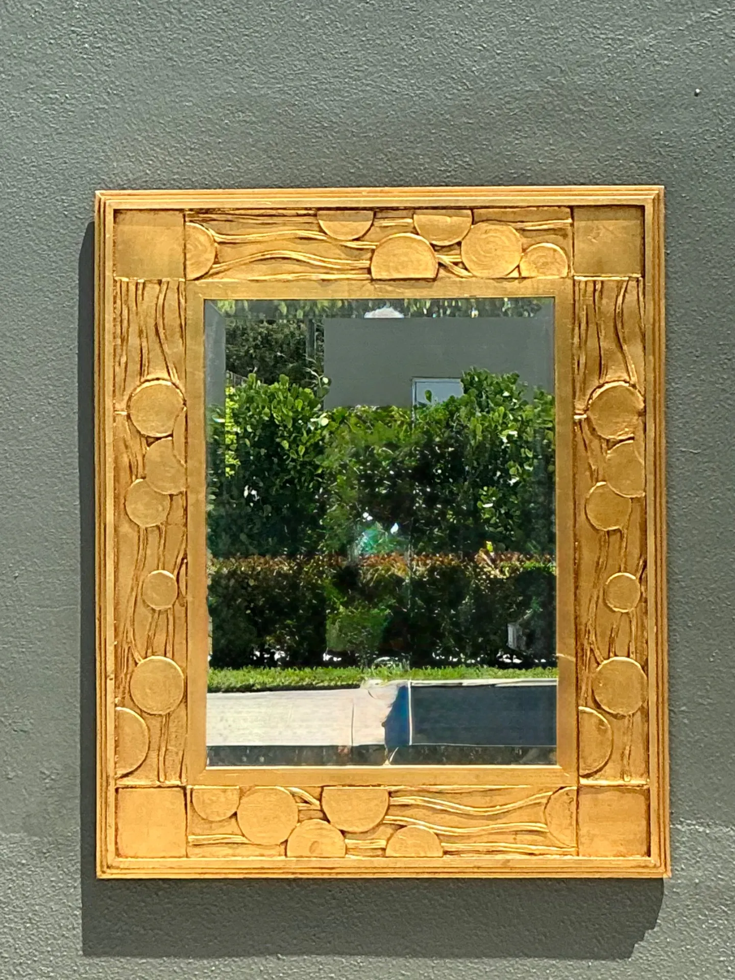 Vintage Jay Spectre Gilt Deco Mirror — additional photo 3
