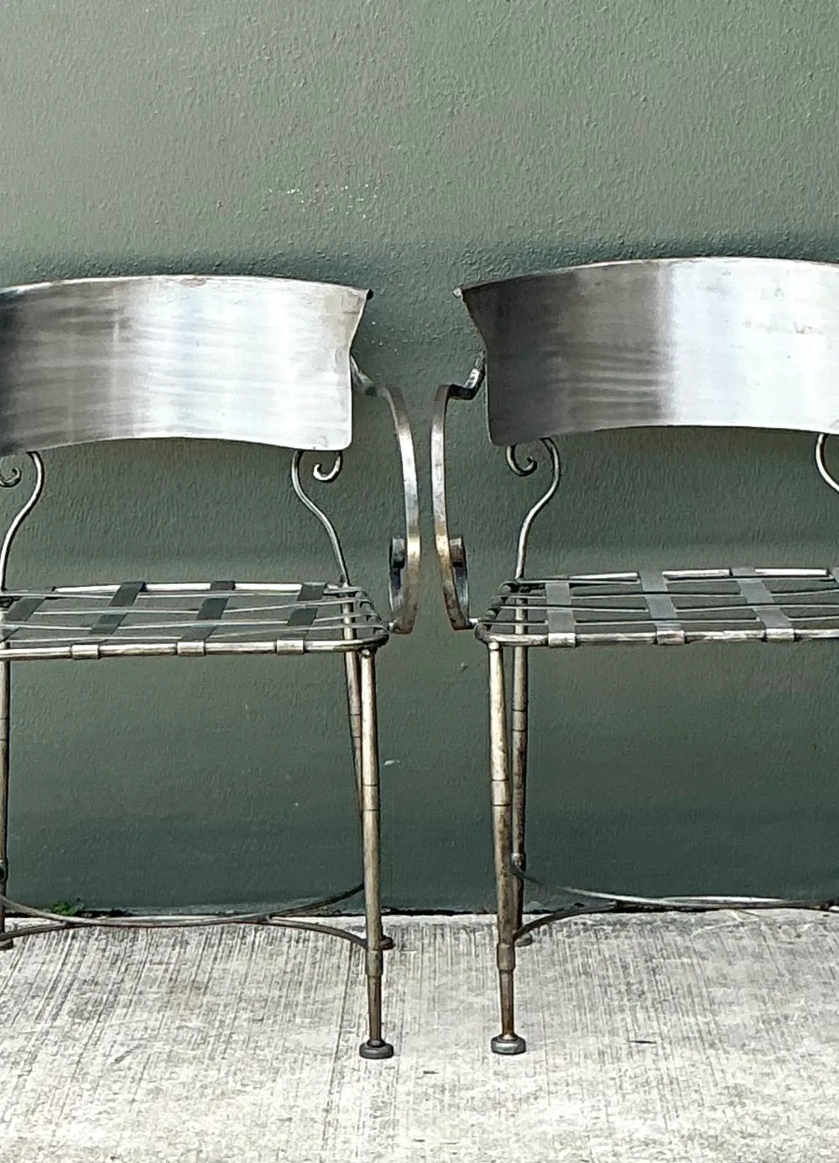 Vintage Metal Scroll Armchairs - Pair — additional photo 7
