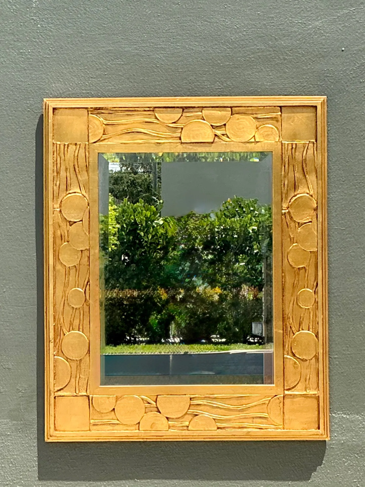 Vintage Jay Spectre Gilt Deco Mirror — additional photo 1