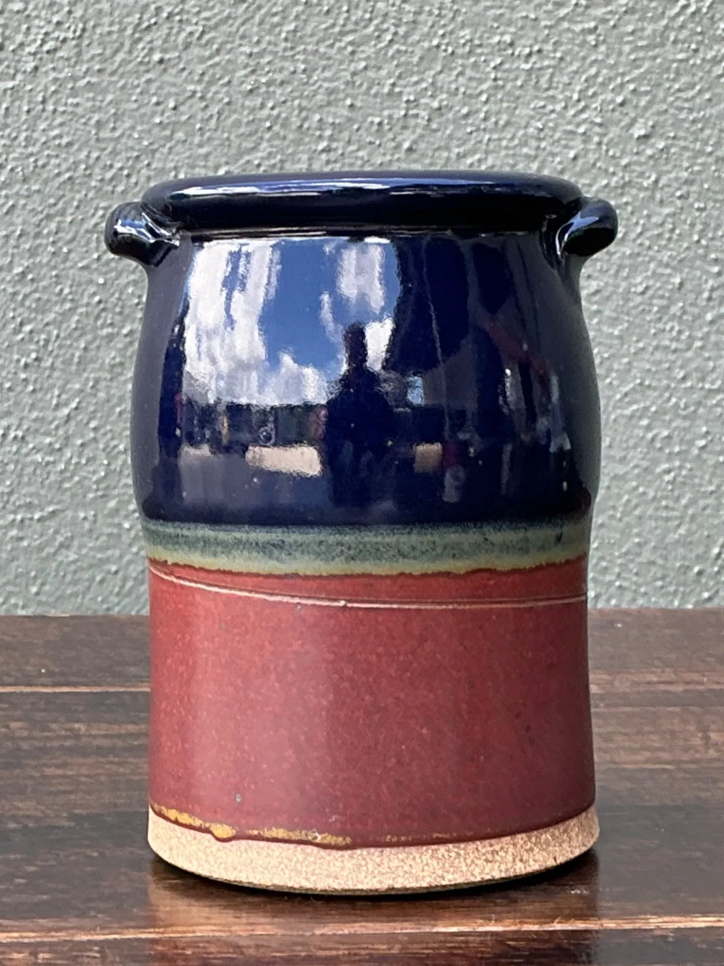 Handcrafted Two-Tone Ceramic Vase — additional photo 6