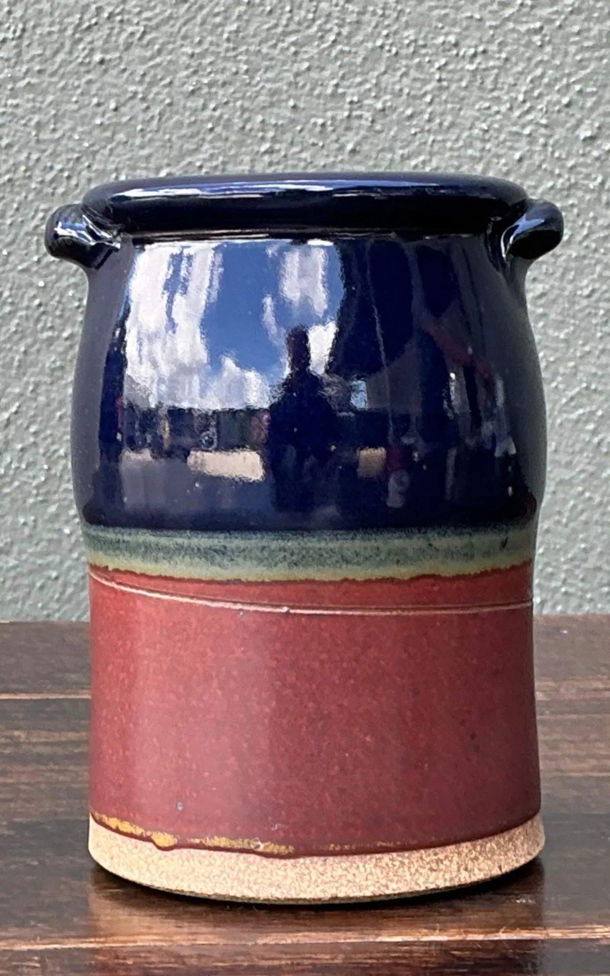Handcrafted Two-Tone Ceramic Vase — additional photo 6