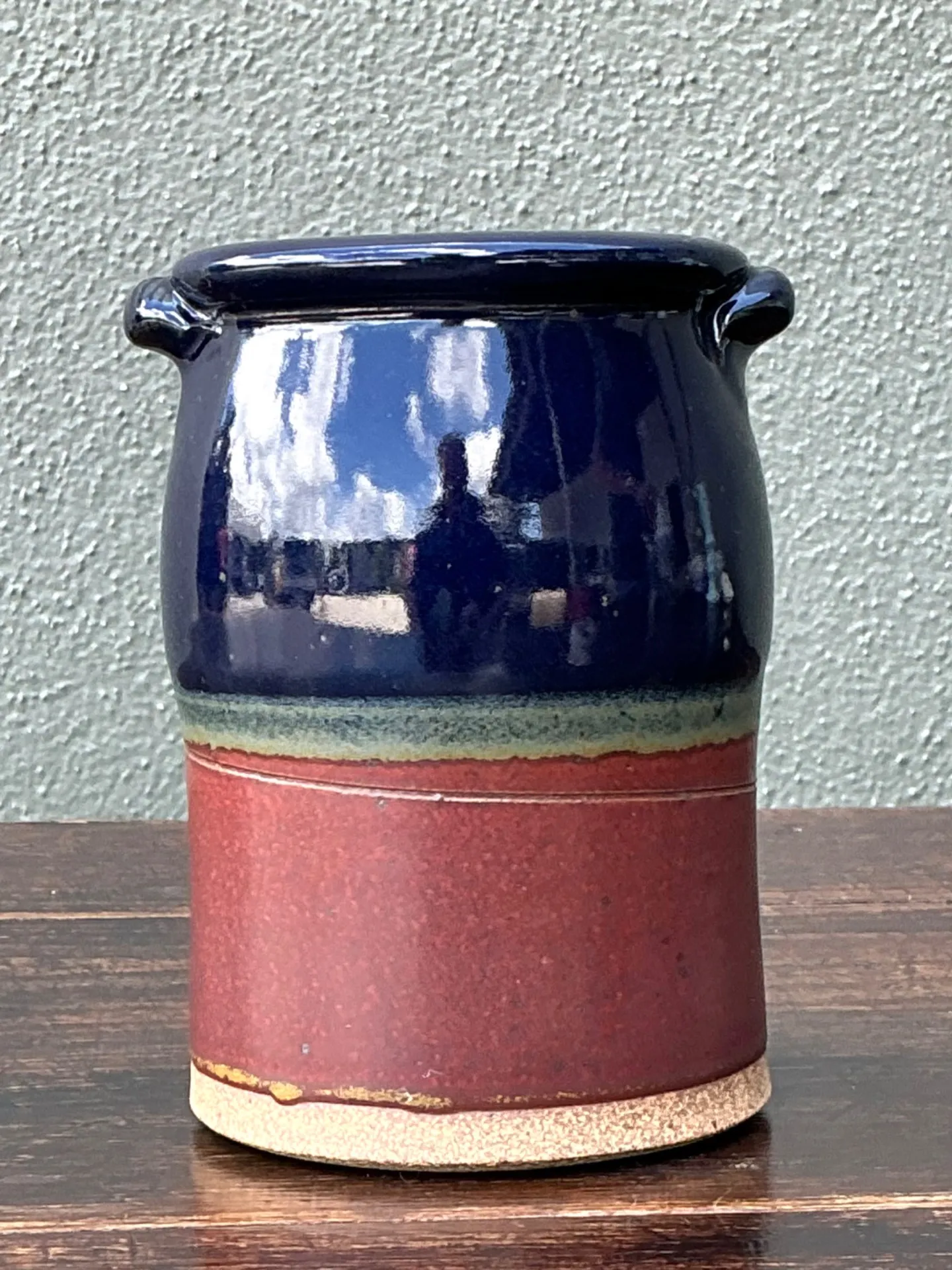 Handcrafted Two-Tone Ceramic Vase — additional photo 7