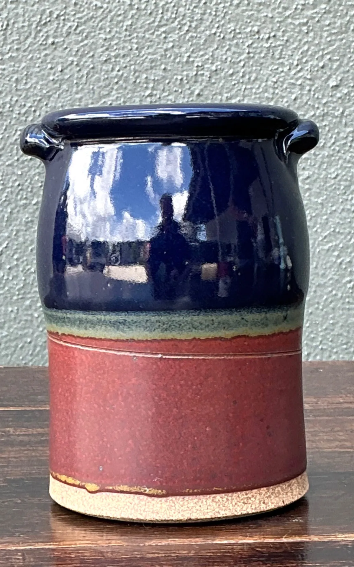 Handcrafted Two-Tone Ceramic Vase — additional photo 7