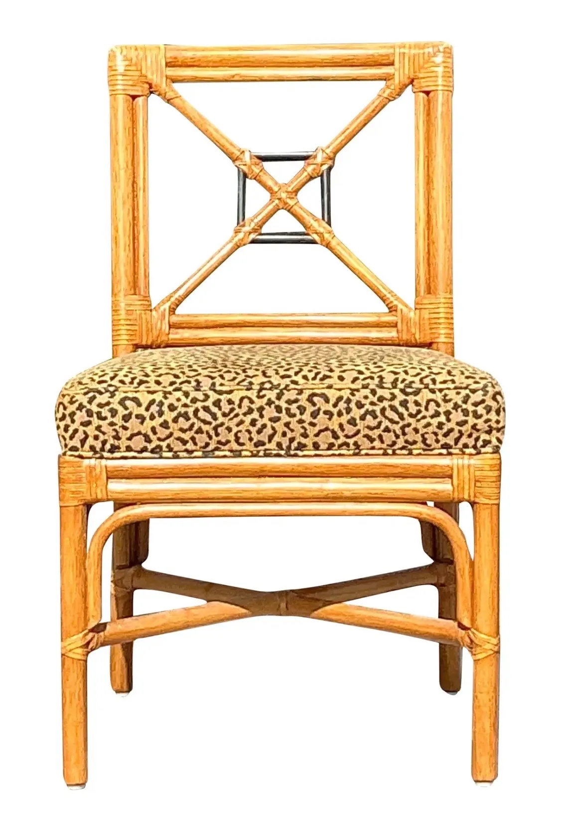 Vintage Coastal Target Back Rattan Chair — additional photo 7