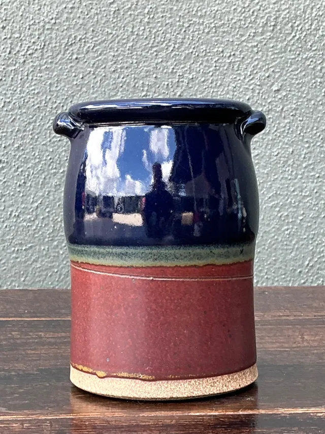 Handcrafted Two-Tone Ceramic Vase — additional photo 5