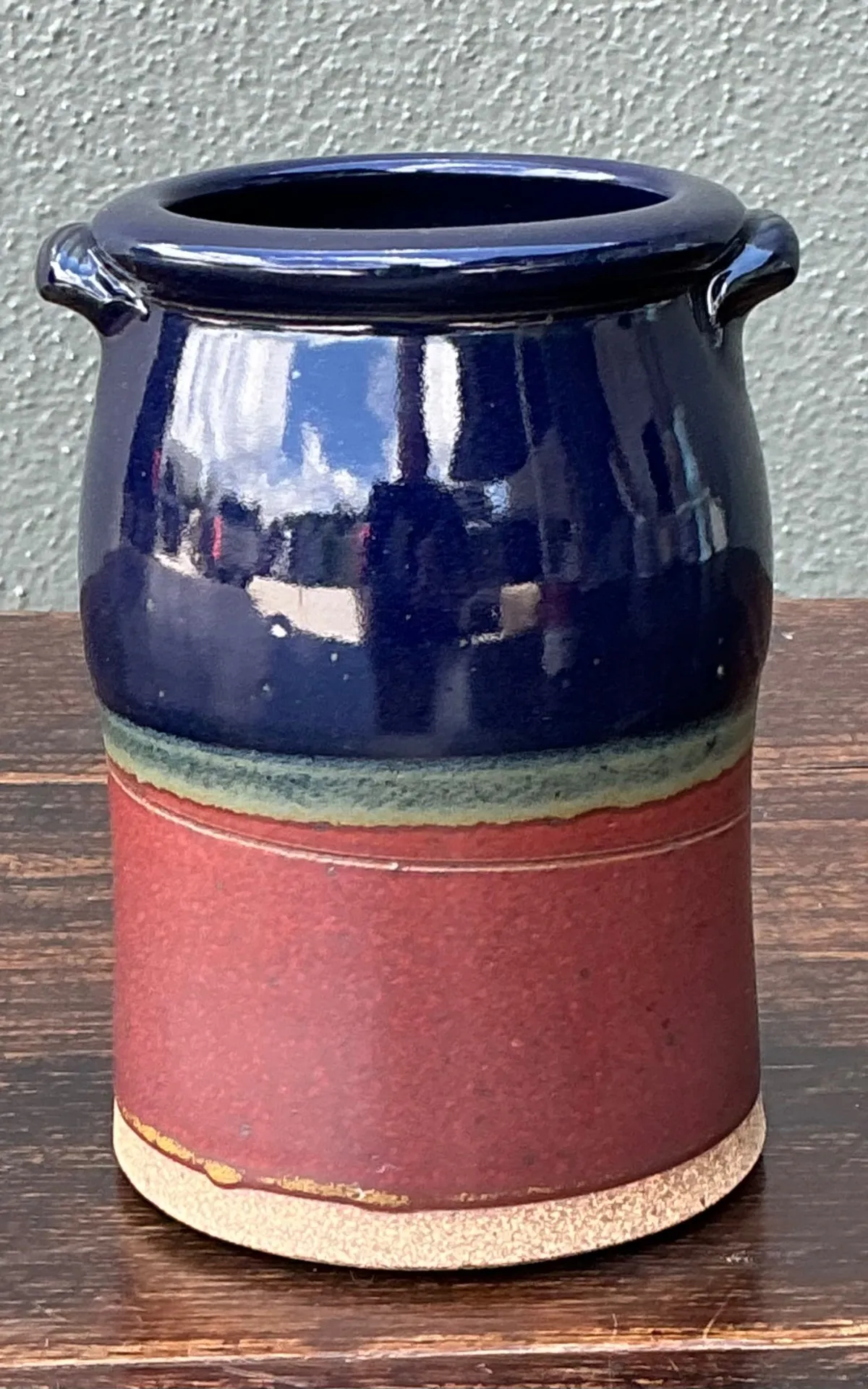 Handcrafted Two-Tone Ceramic Vase — additional photo 4