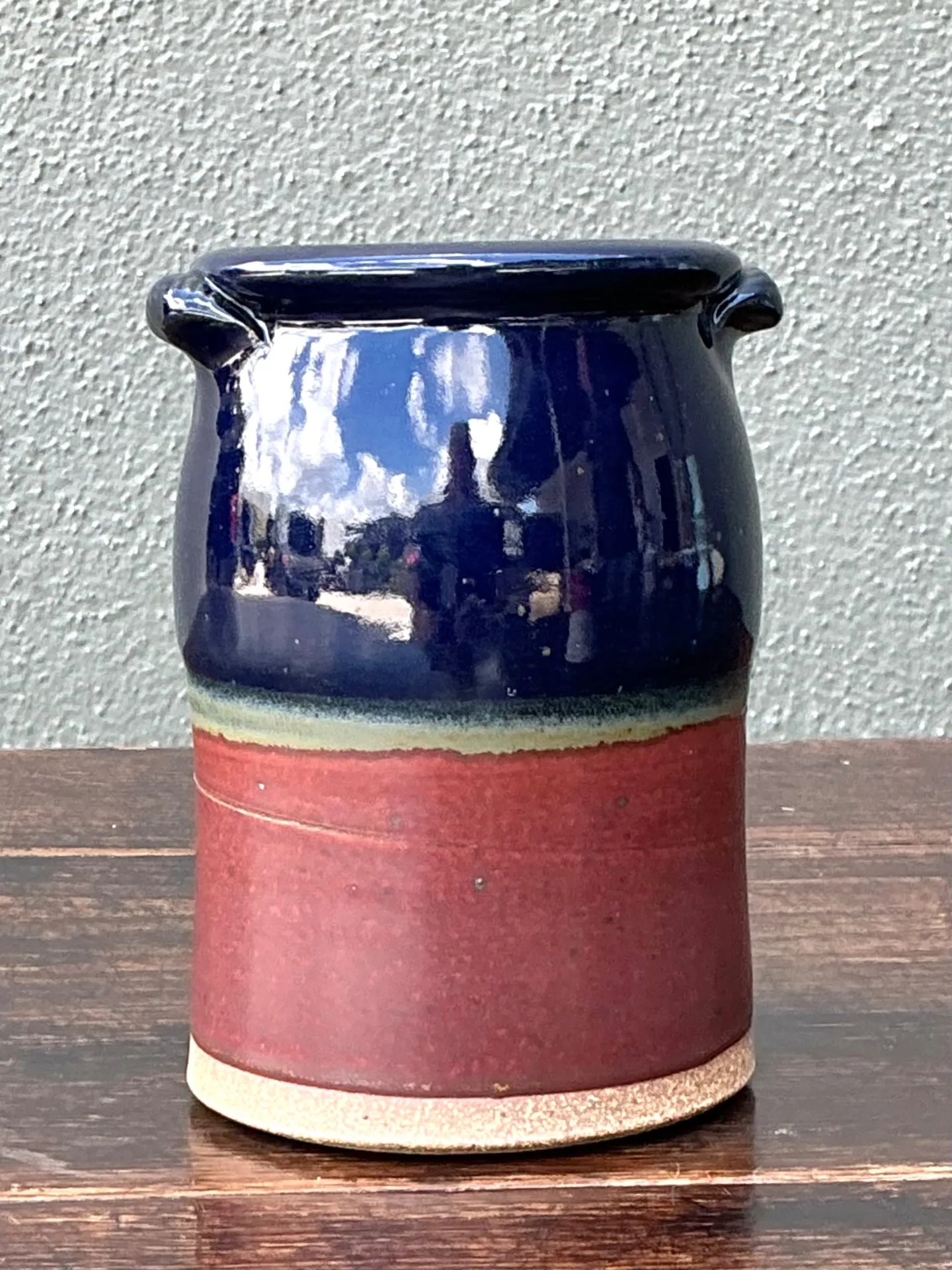 Handcrafted Two-Tone Ceramic Vase — additional photo 3