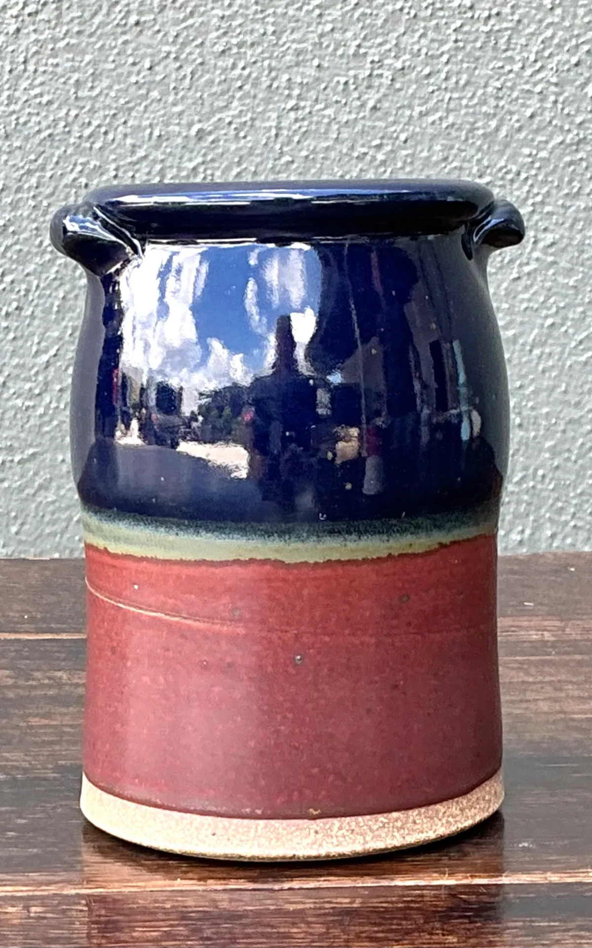 Handcrafted Two-Tone Ceramic Vase — additional photo 3
