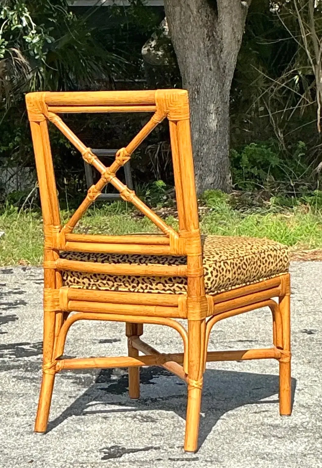 Vintage Coastal Target Back Rattan Chair — additional photo 8