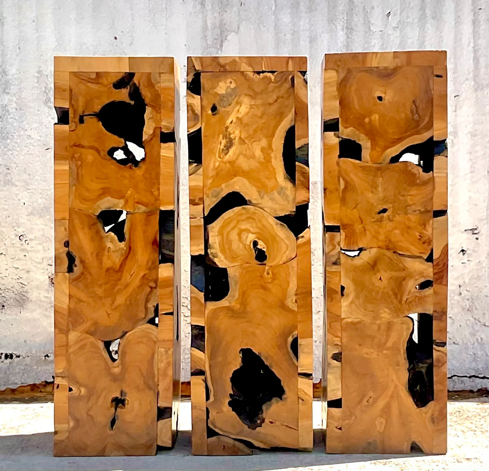 Vintage Slab Burl Wood Pedestal — additional photo 6
