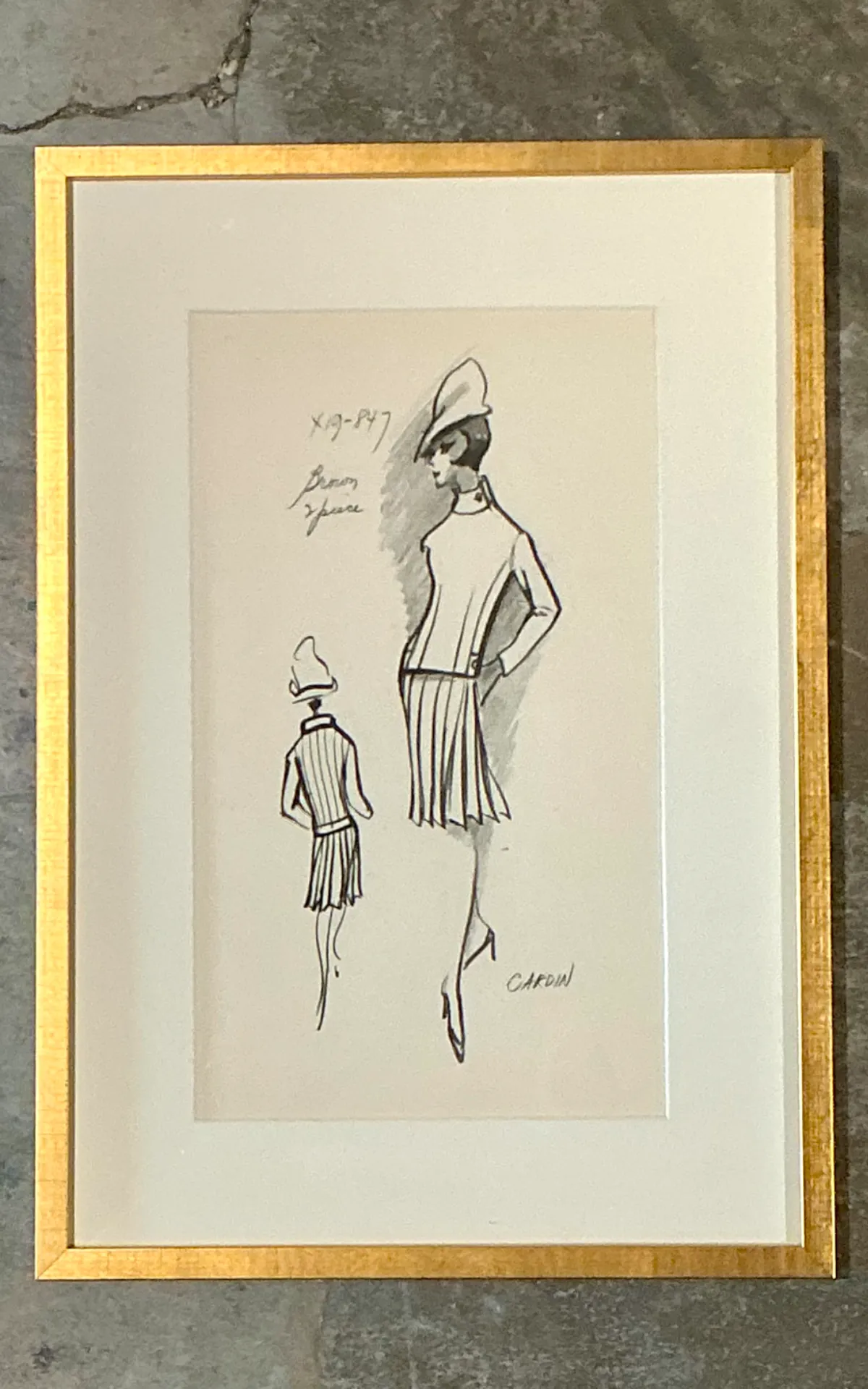 Vintage Pierre Cardin Fashion Sketch — additional photo 7