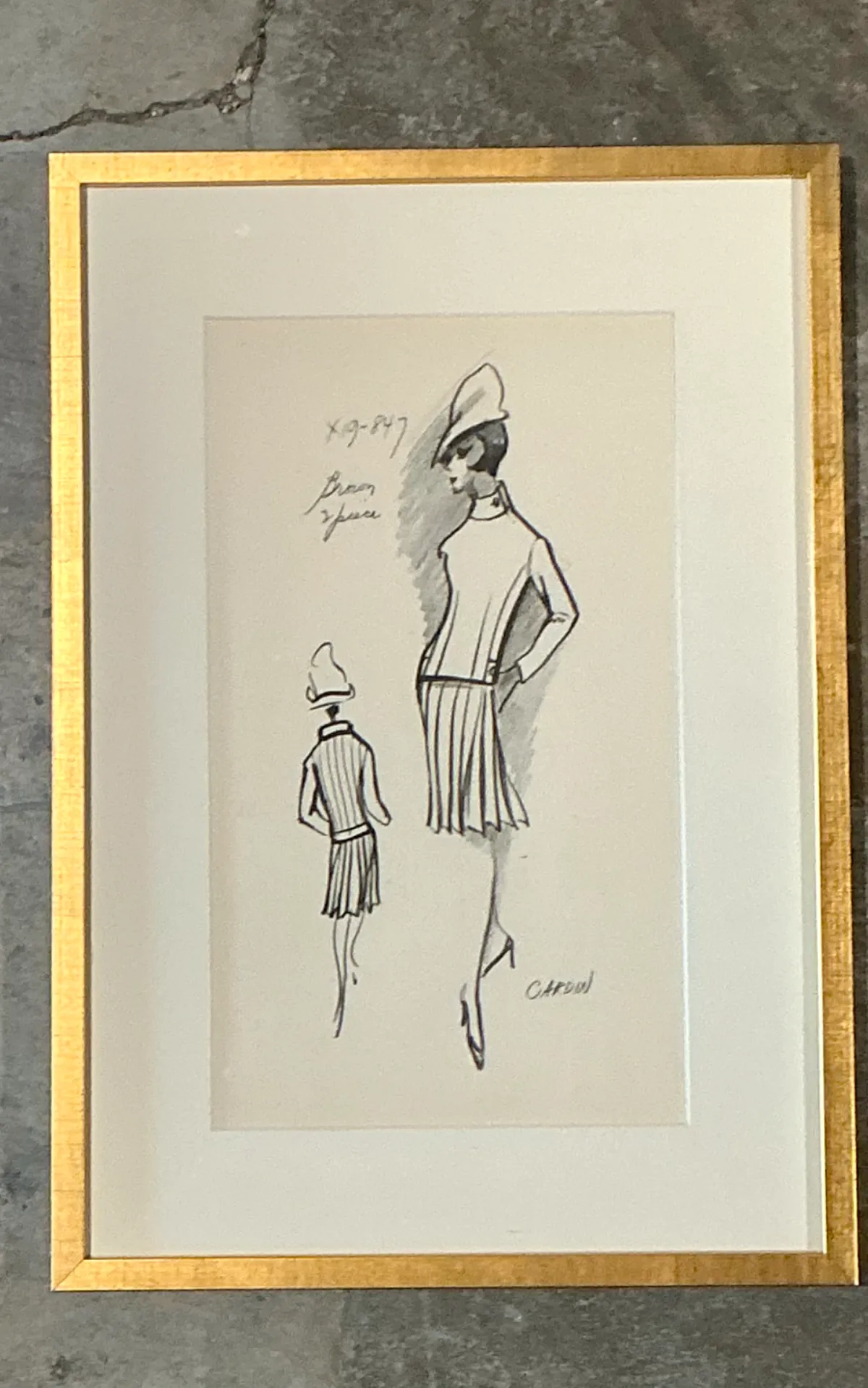 Vintage Pierre Cardin Fashion Sketch