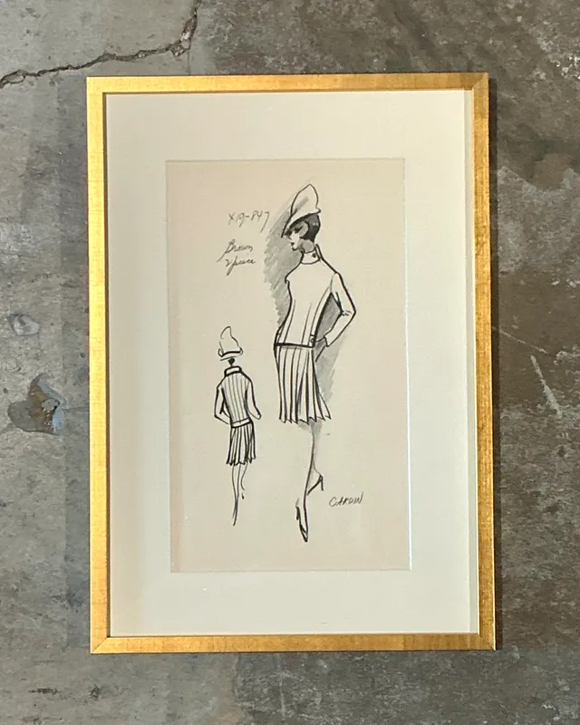 Vintage Pierre Cardin Fashion Sketch — additional photo 5