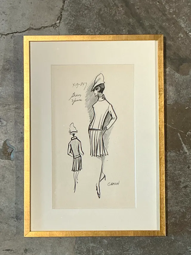 Vintage Pierre Cardin Fashion Sketch — additional photo 6