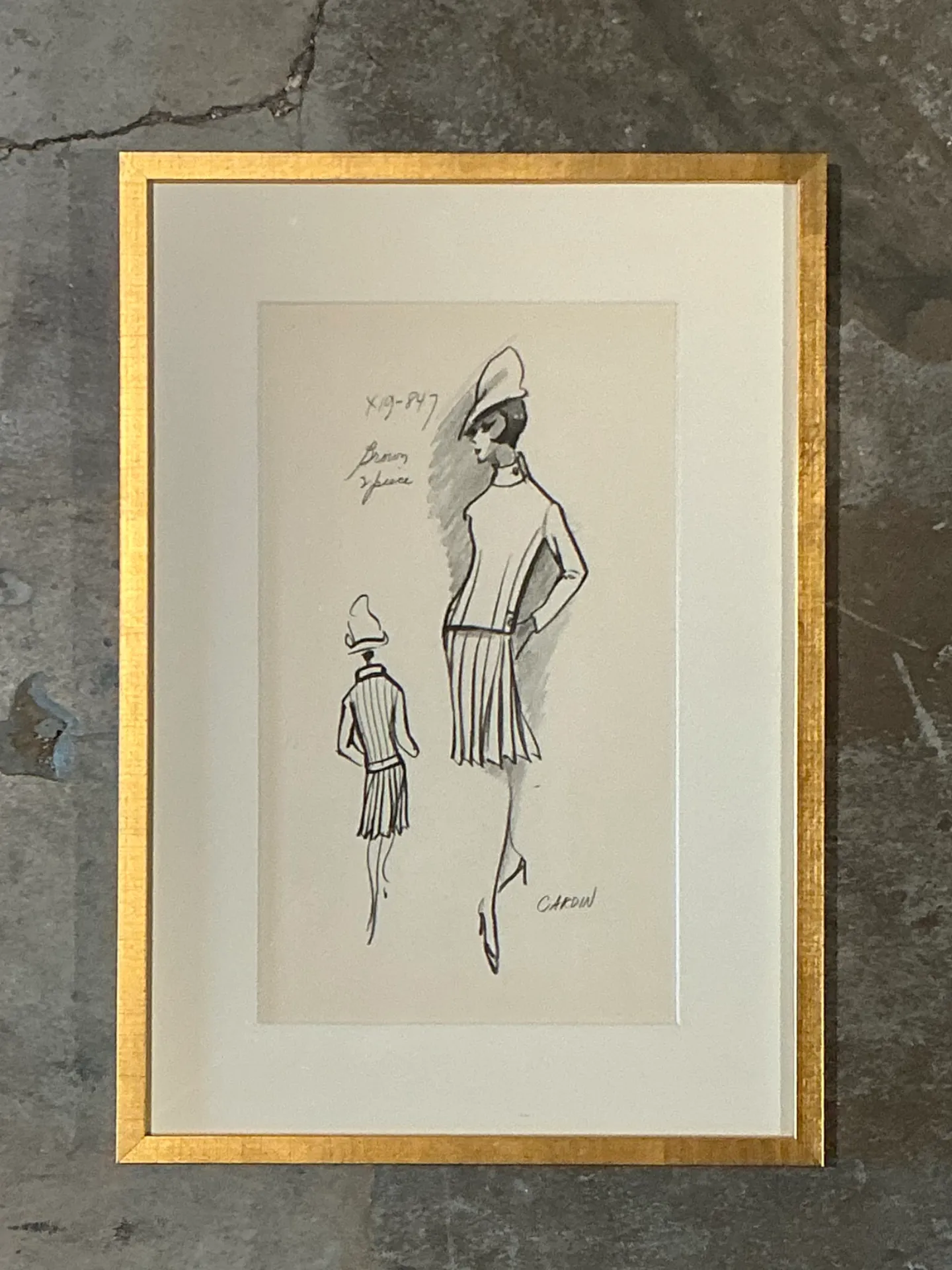 Vintage Pierre Cardin Fashion Sketch — additional photo 4