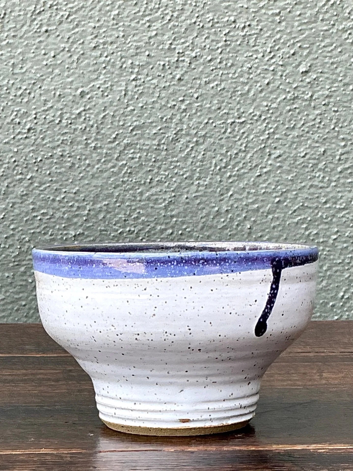 Handcrafted Blue and White Ceramic Bowl — additional photo 4