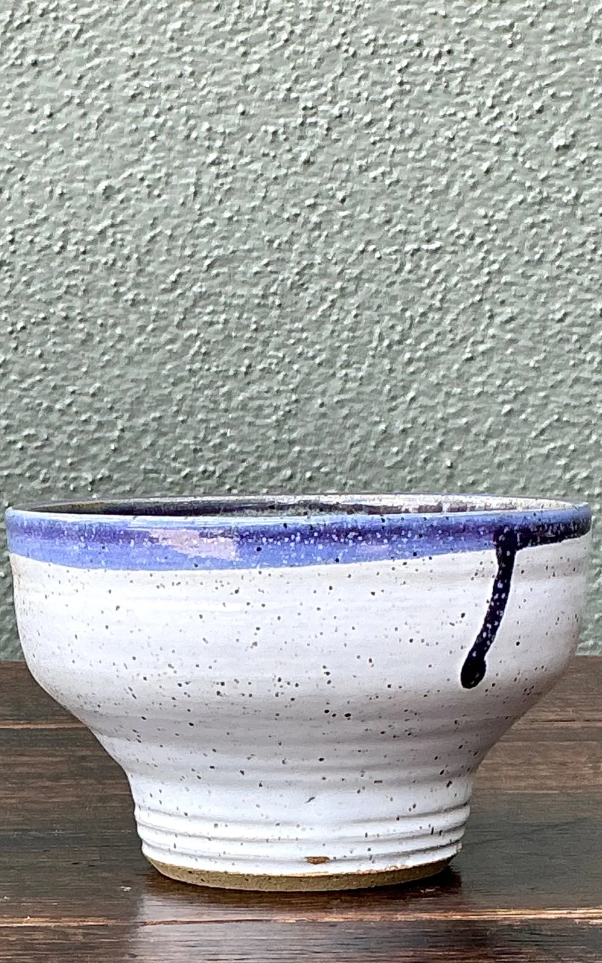 Handcrafted Blue and White Ceramic Bowl — additional photo 4
