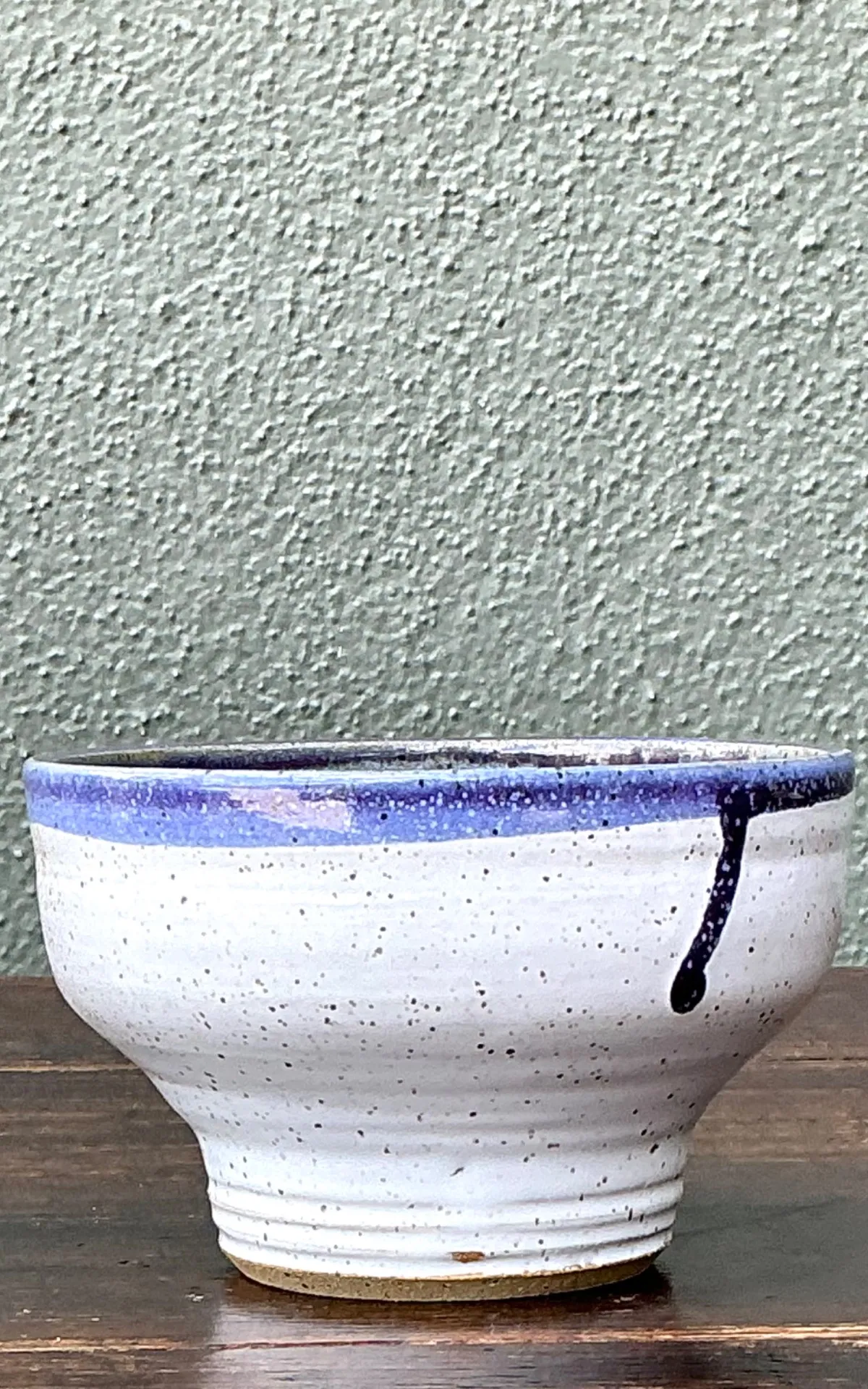 Handcrafted Blue and White Ceramic Bowl — additional photo 6