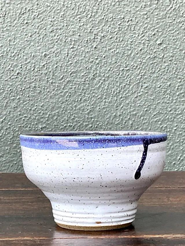 Handcrafted Blue and White Ceramic Bowl — additional photo 6