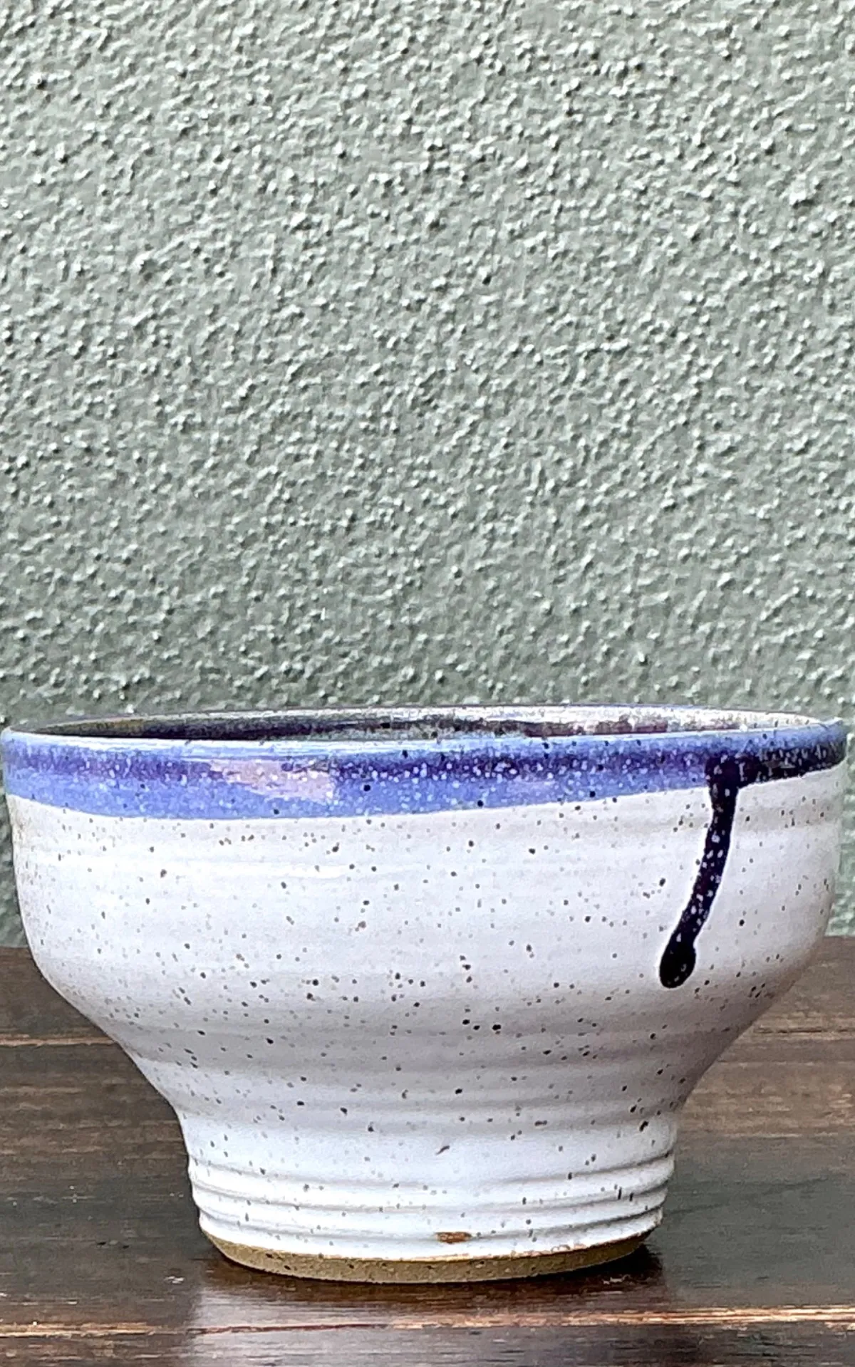 Handcrafted Blue and White Ceramic Bowl — additional photo 8