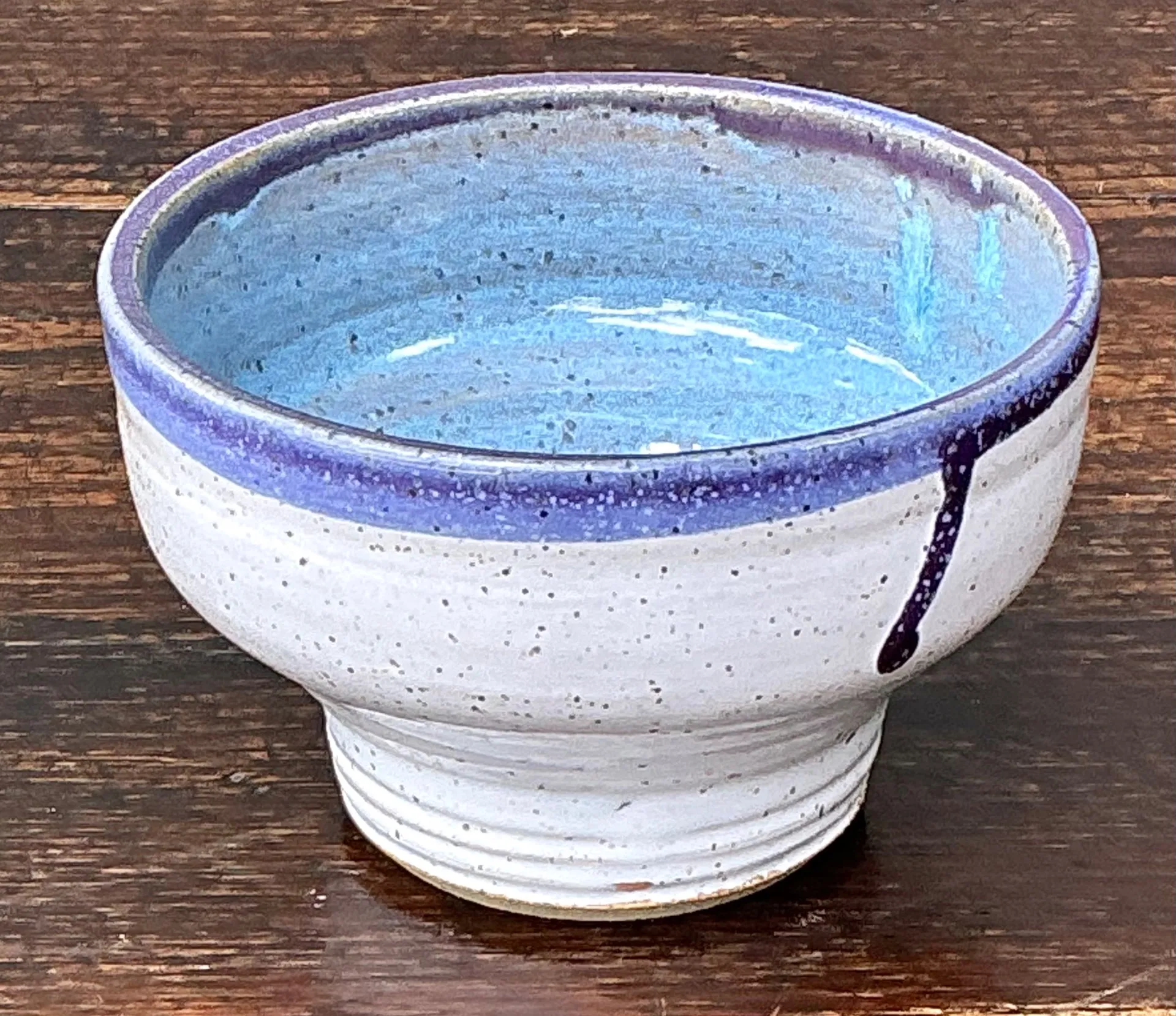 Handcrafted Blue and White Ceramic Bowl — additional photo 7