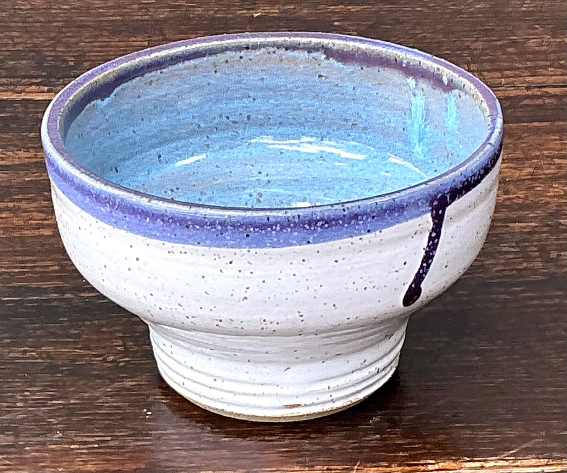 Handcrafted Blue and White Ceramic Bowl — additional photo 2