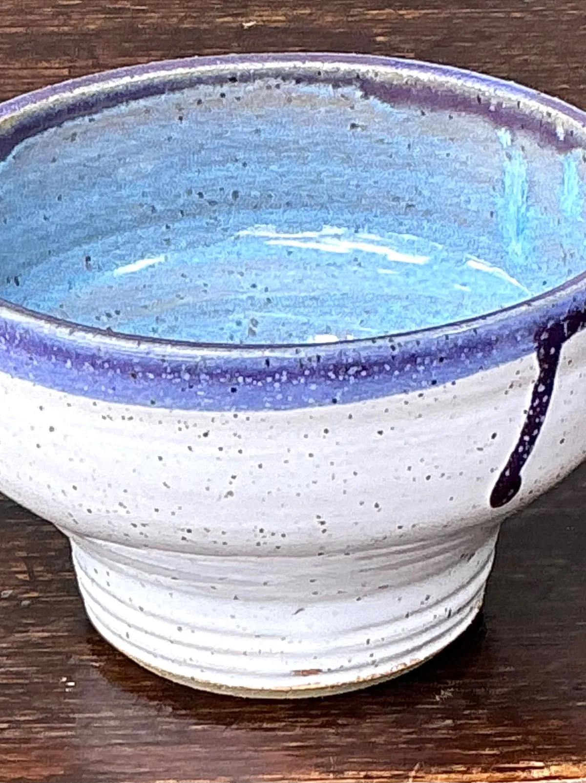 Handcrafted Blue and White Ceramic Bowl — additional photo 2