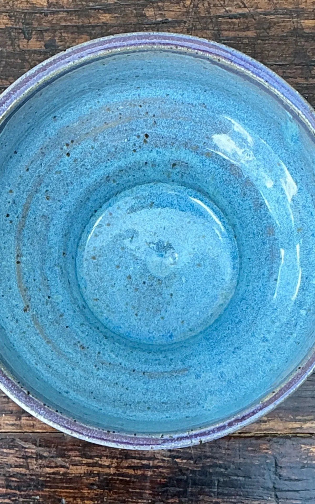 Handcrafted Blue and White Ceramic Bowl — additional photo 3