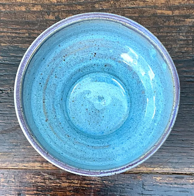 Handcrafted Blue and White Ceramic Bowl — additional photo 5