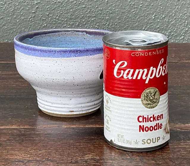 Handcrafted Blue and White Ceramic Bowl — additional photo 1
