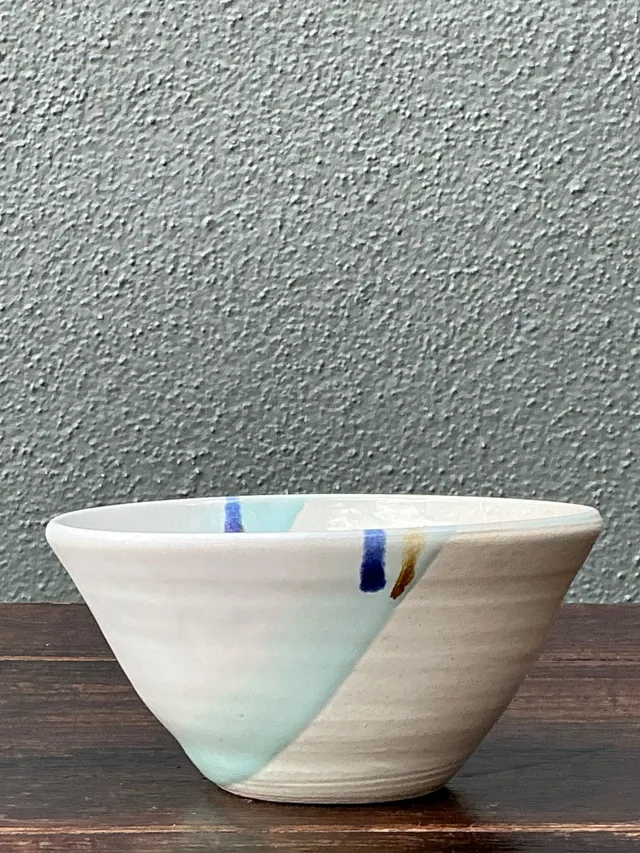 Handcrafted Abstract Glazed Ceramic Bowl — additional photo 7