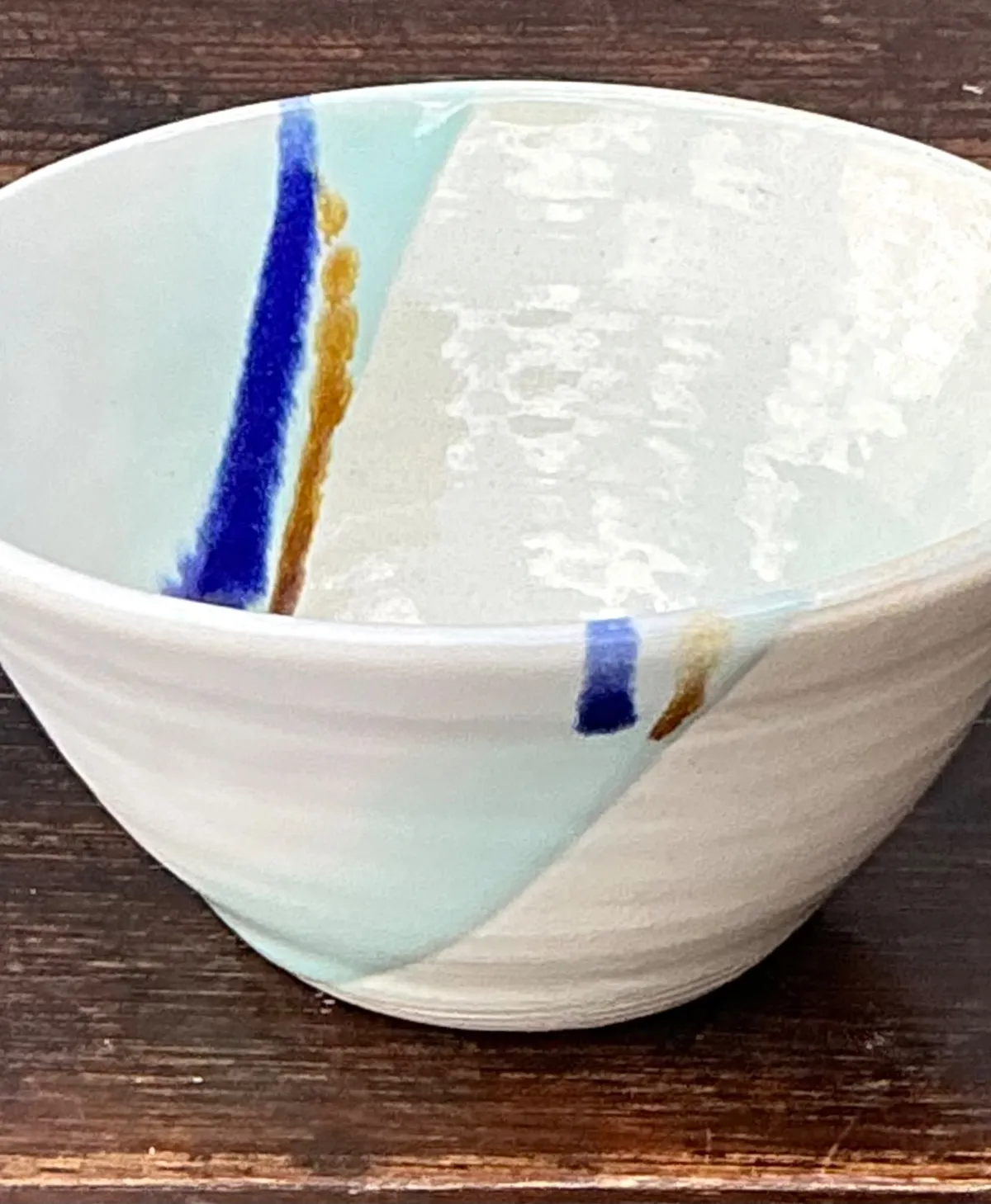 Handcrafted Abstract Glazed Ceramic Bowl — additional photo 8