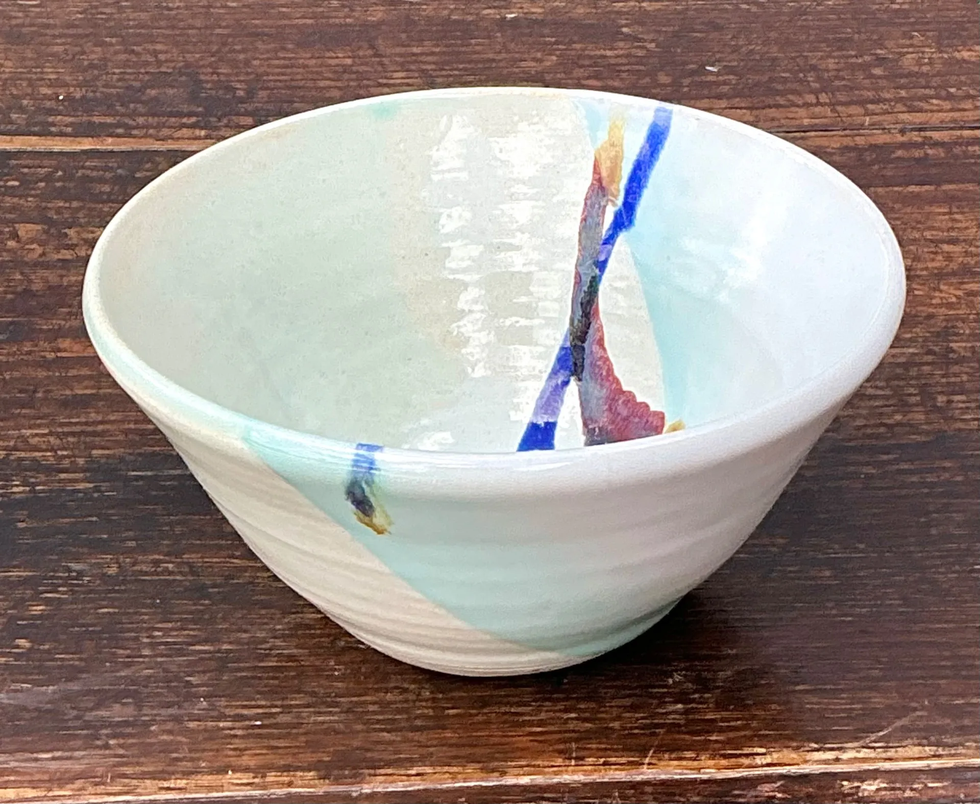 Handcrafted Abstract Glazed Ceramic Bowl — additional photo 5