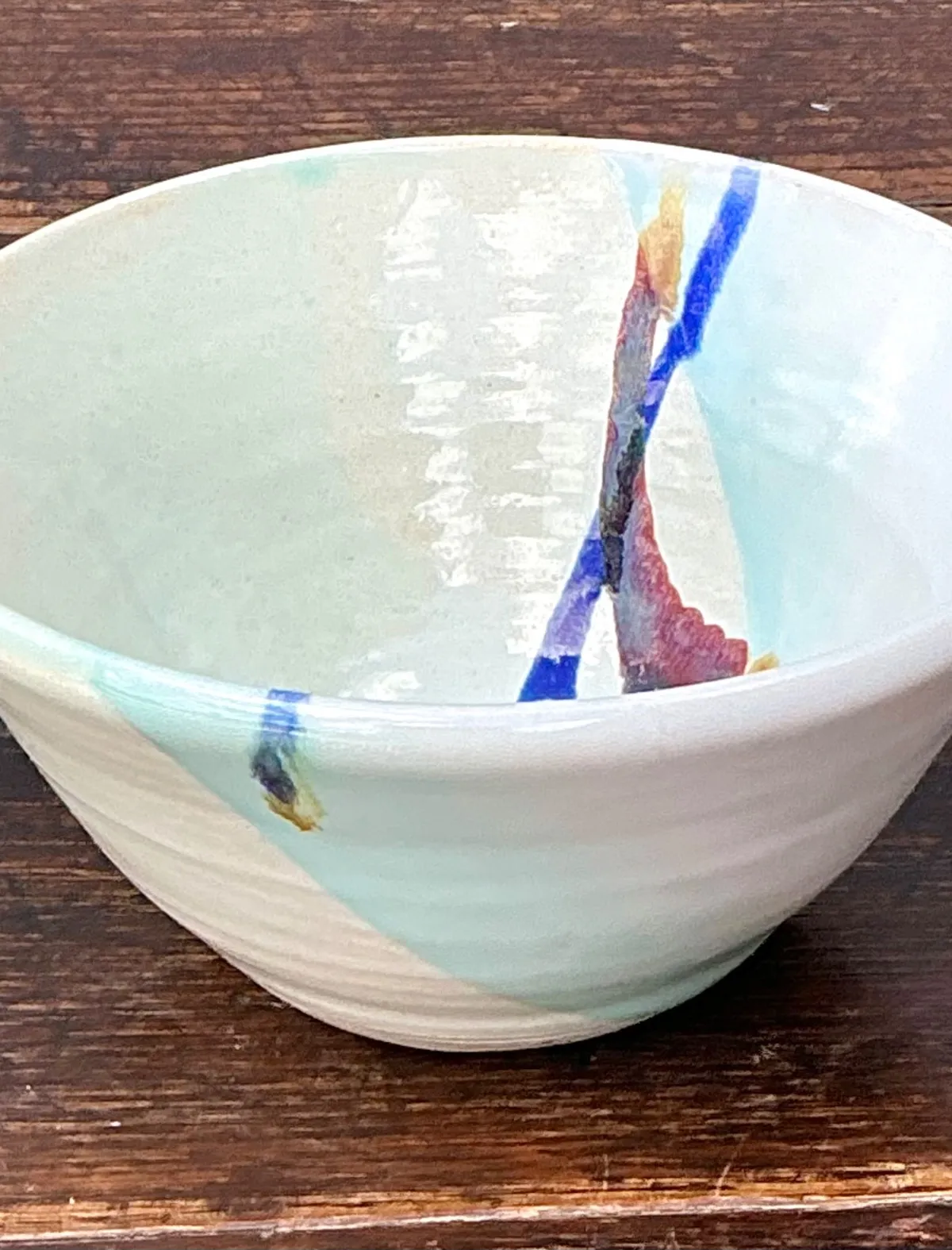 Handcrafted Abstract Glazed Ceramic Bowl — additional photo 5