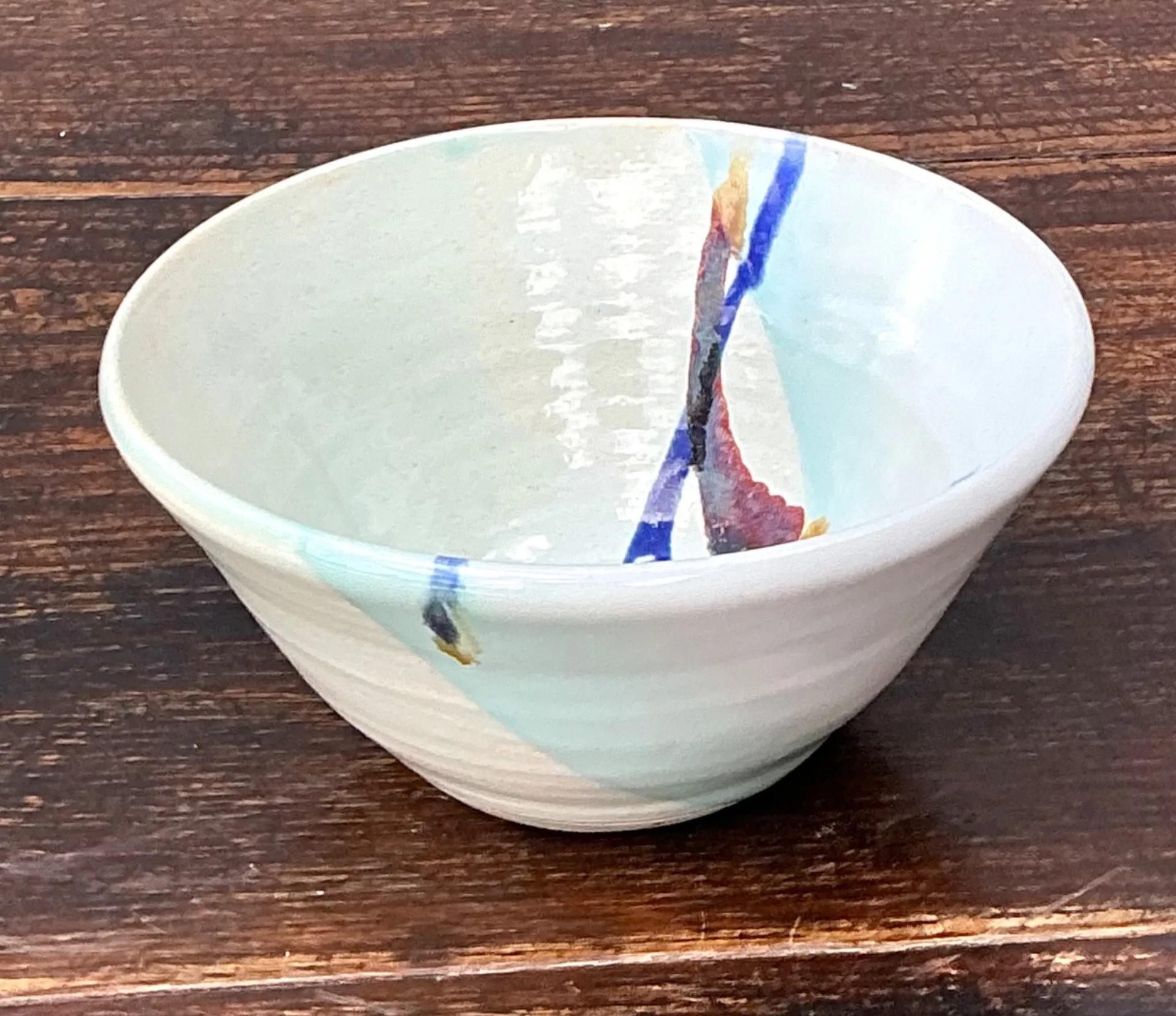 Handcrafted Abstract Glazed Ceramic Bowl — additional photo 3
