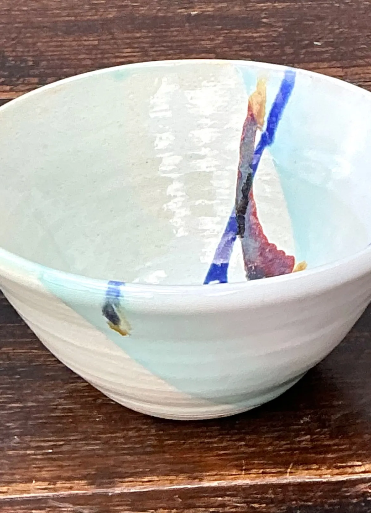 Handcrafted Abstract Glazed Ceramic Bowl — additional photo 3