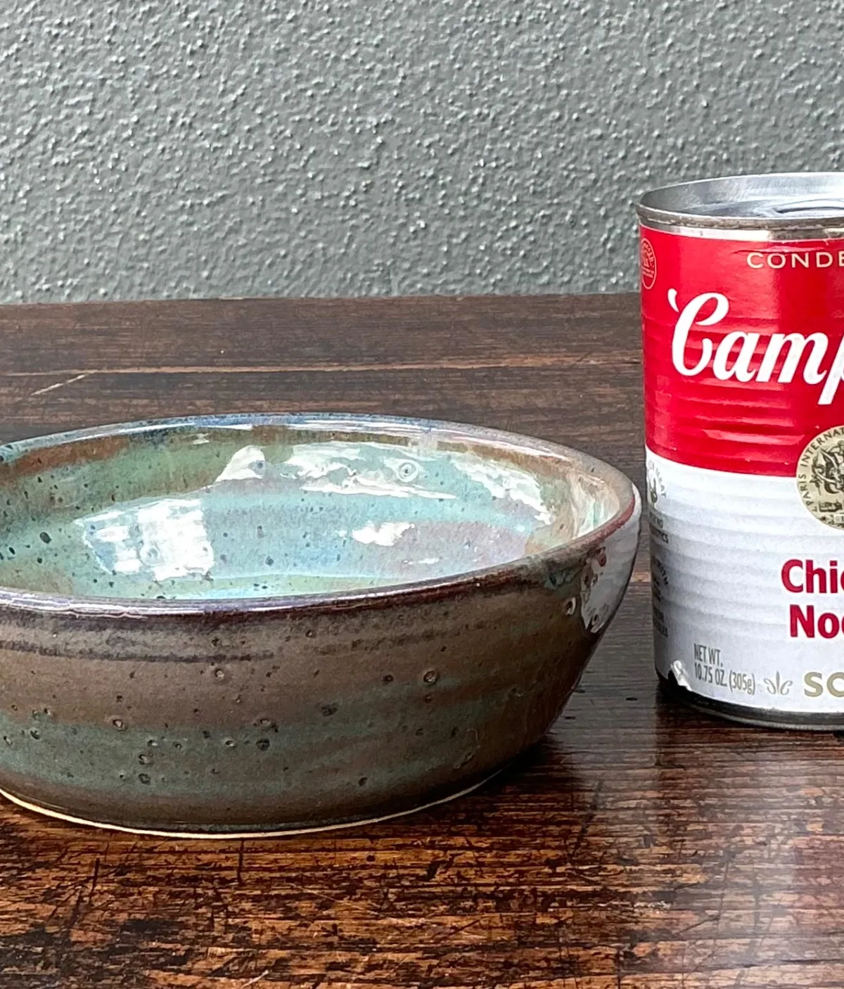 Handcrafted Speckled Green Ceramic Bowl — additional photo 3