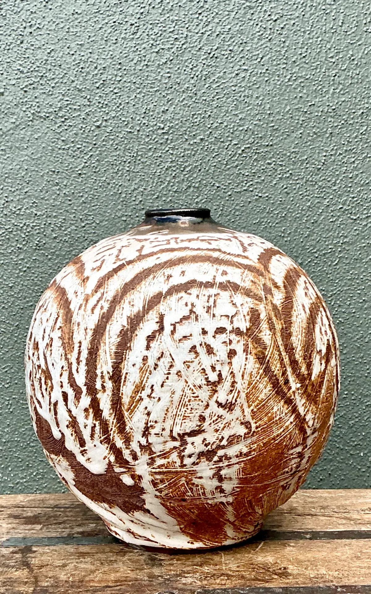 Vintage Abstract Ceramic Vessel — additional photo 2