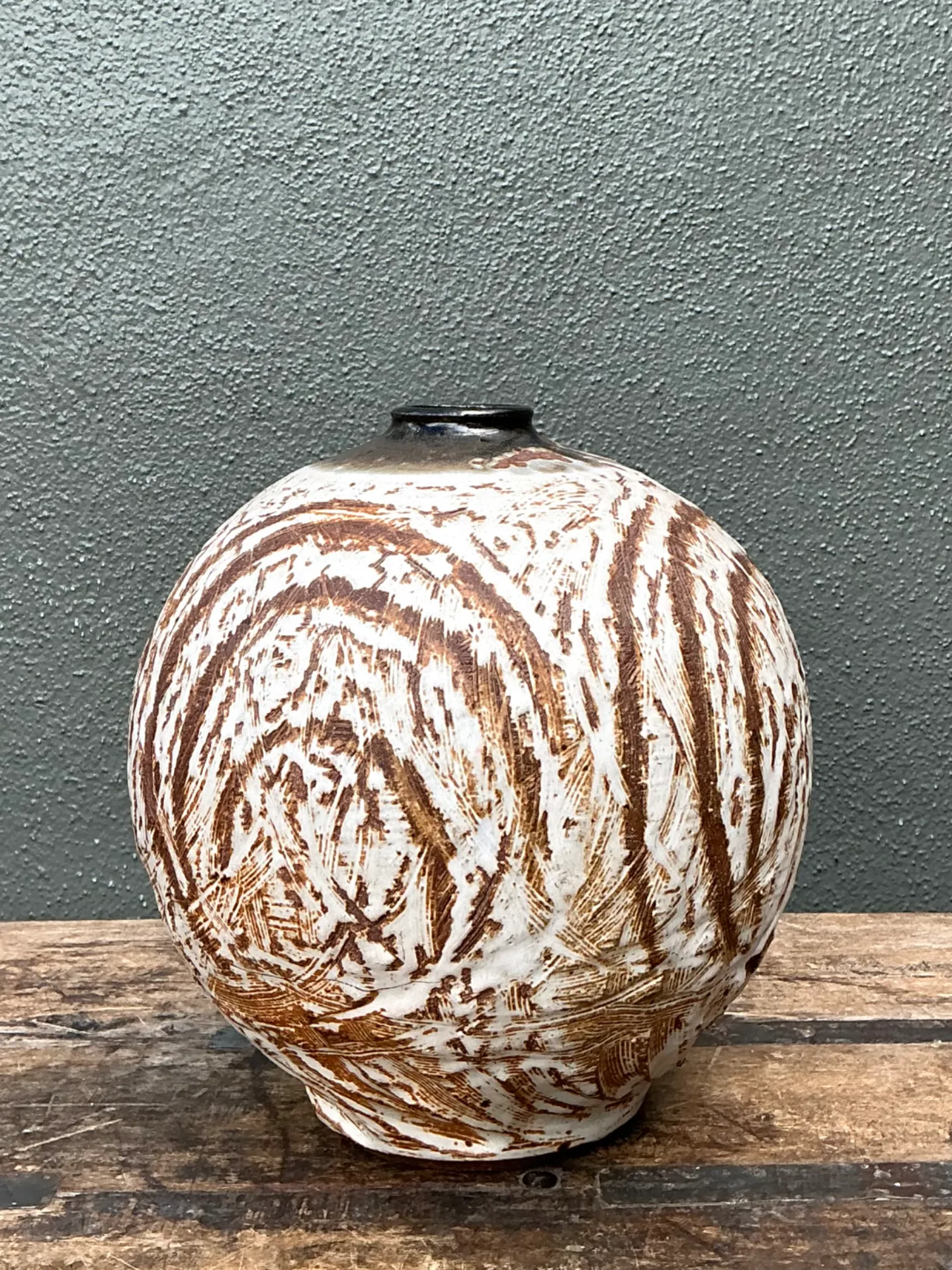 Vintage Abstract Ceramic Vessel — additional photo 1