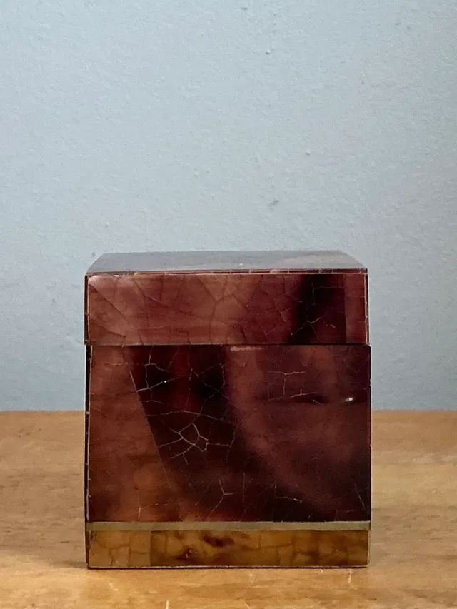 Vintage Lacquered Horn Accent Box — additional photo 1
