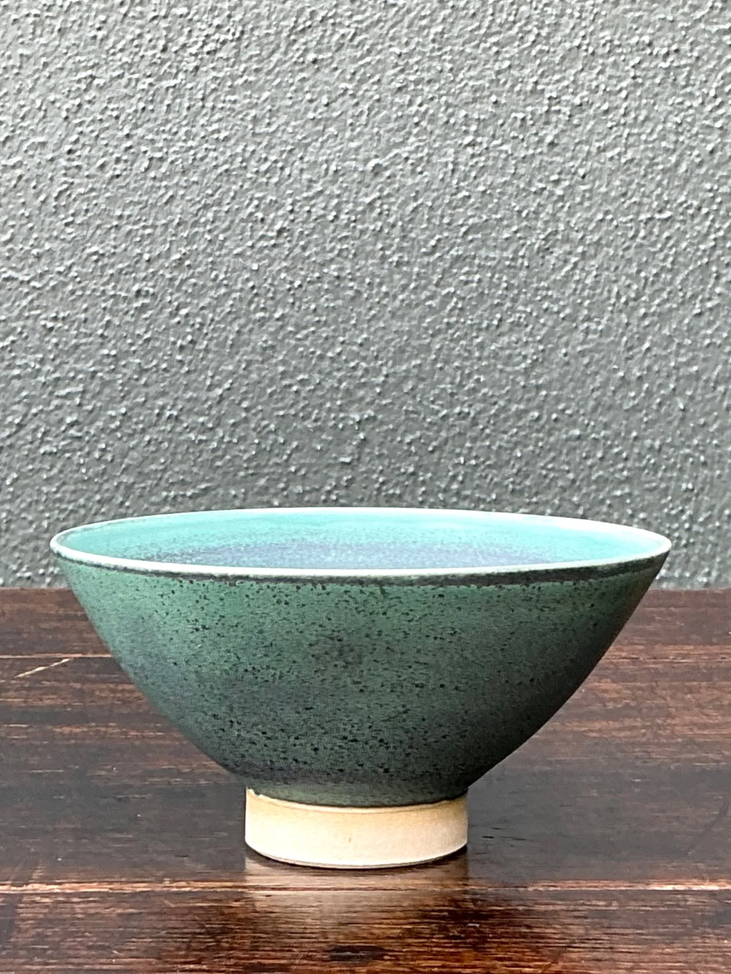 Handcrafted Speckled Green Ceramic Bowl — additional photo 7